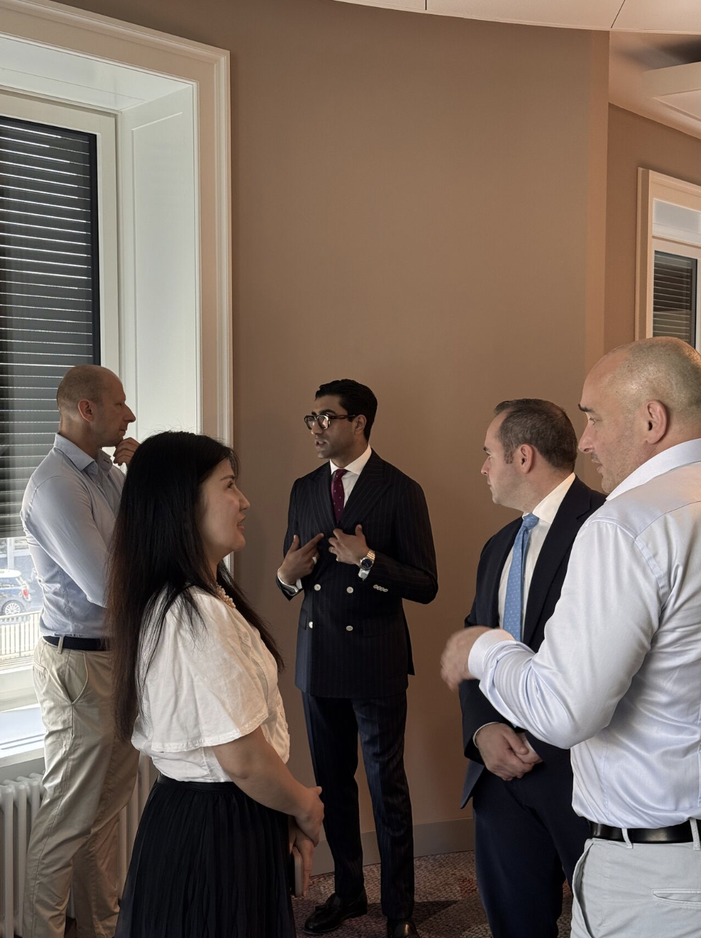 Guests in conversation after the programme